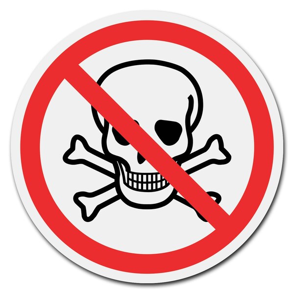No Skull Circle Vinyl Laminated Decal